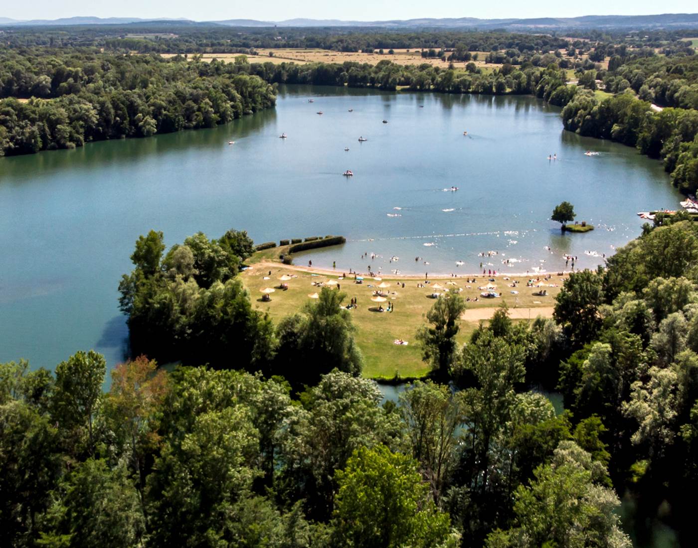 Le lac de Laives - baignade