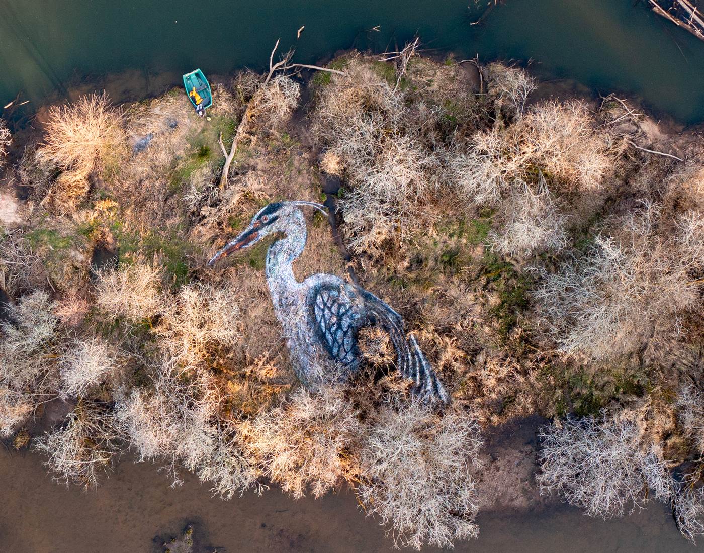 Un héron éphémère pour lancer l'année 2025 de la Manufacture Royale de Bains