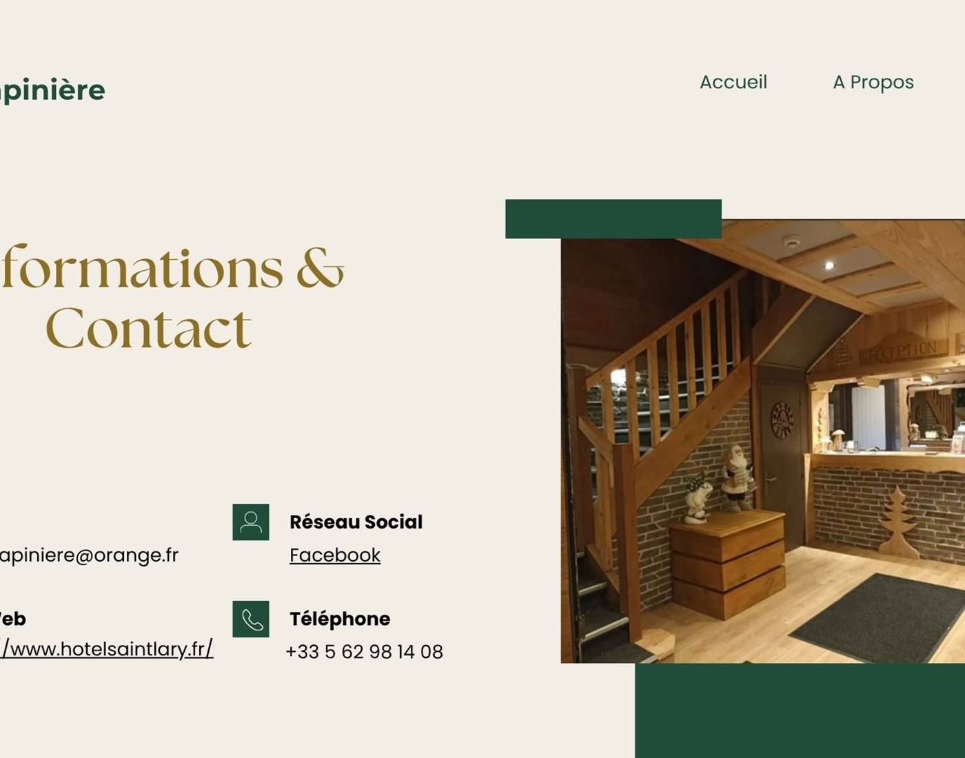 Contact Hôtel La Sapinière d’Espiaude – Saint-Lary-Soulan (Pyrénées).