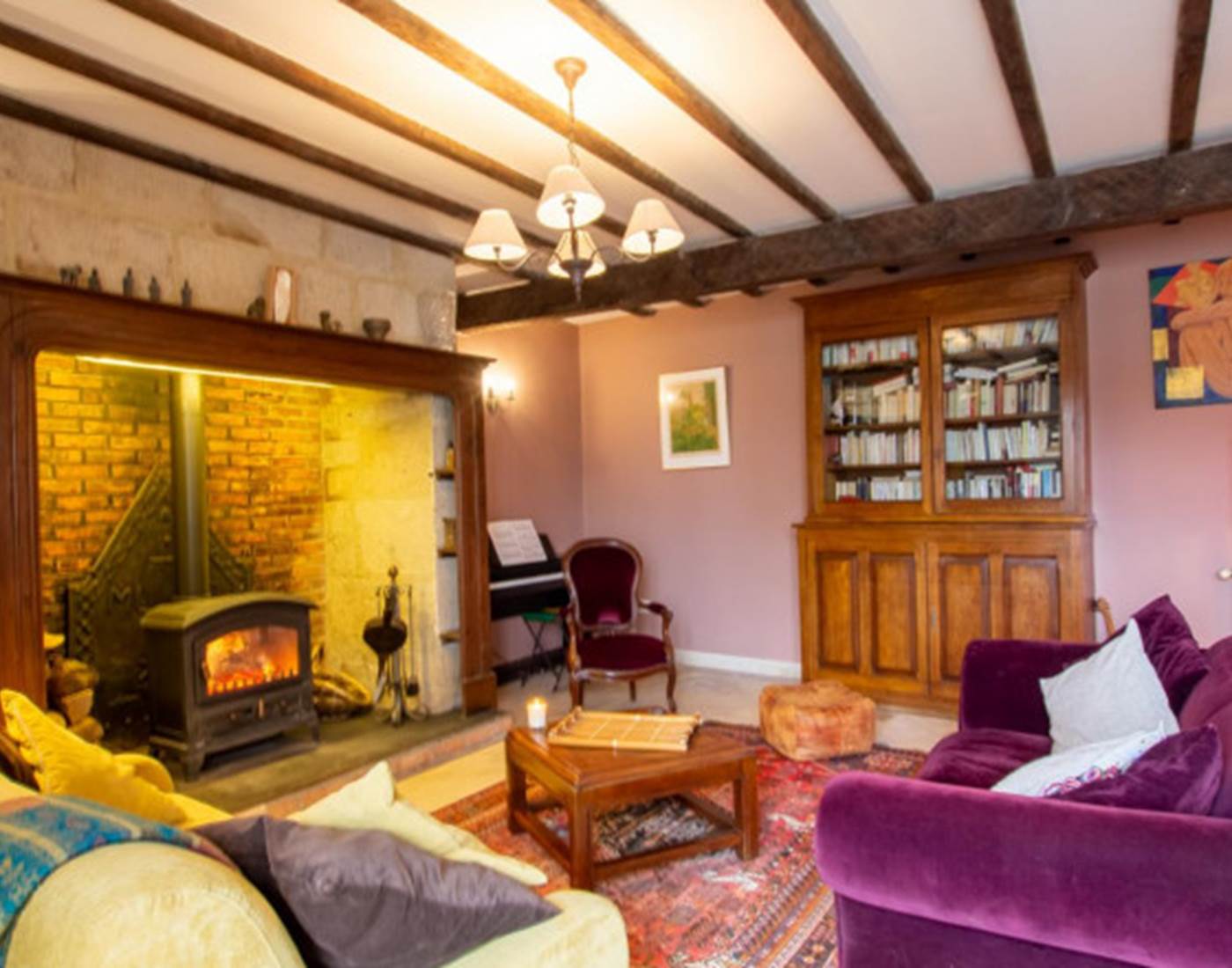 le coin cheminée que l'on savoure les soirs d'hiver