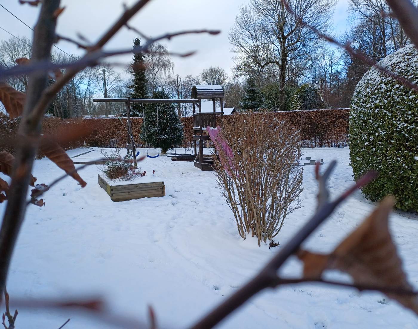 L'air de jeux sous la neige