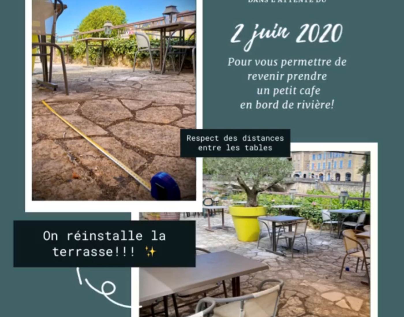 Réouverture de la terrasse Hotel des bains Figeac