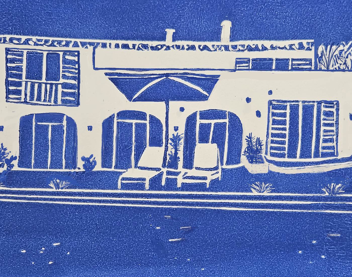 Linogravure de la maison