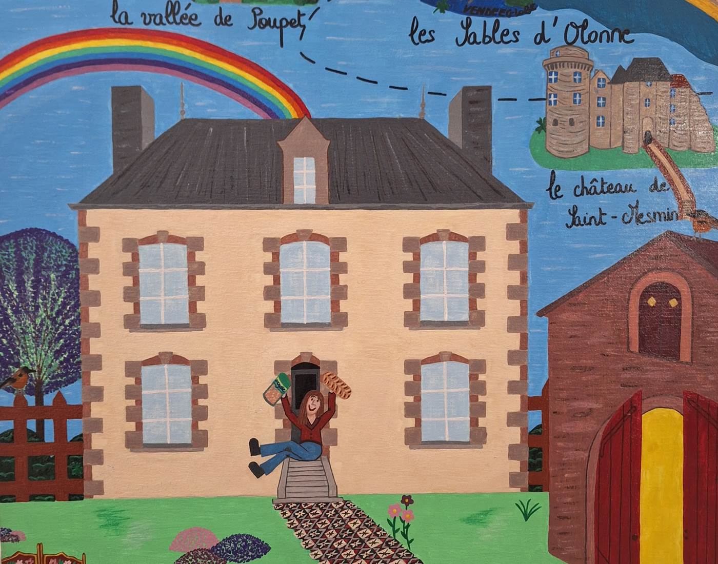 dessin le Quatre feuilles gite maisons de famille proche puy du fou
