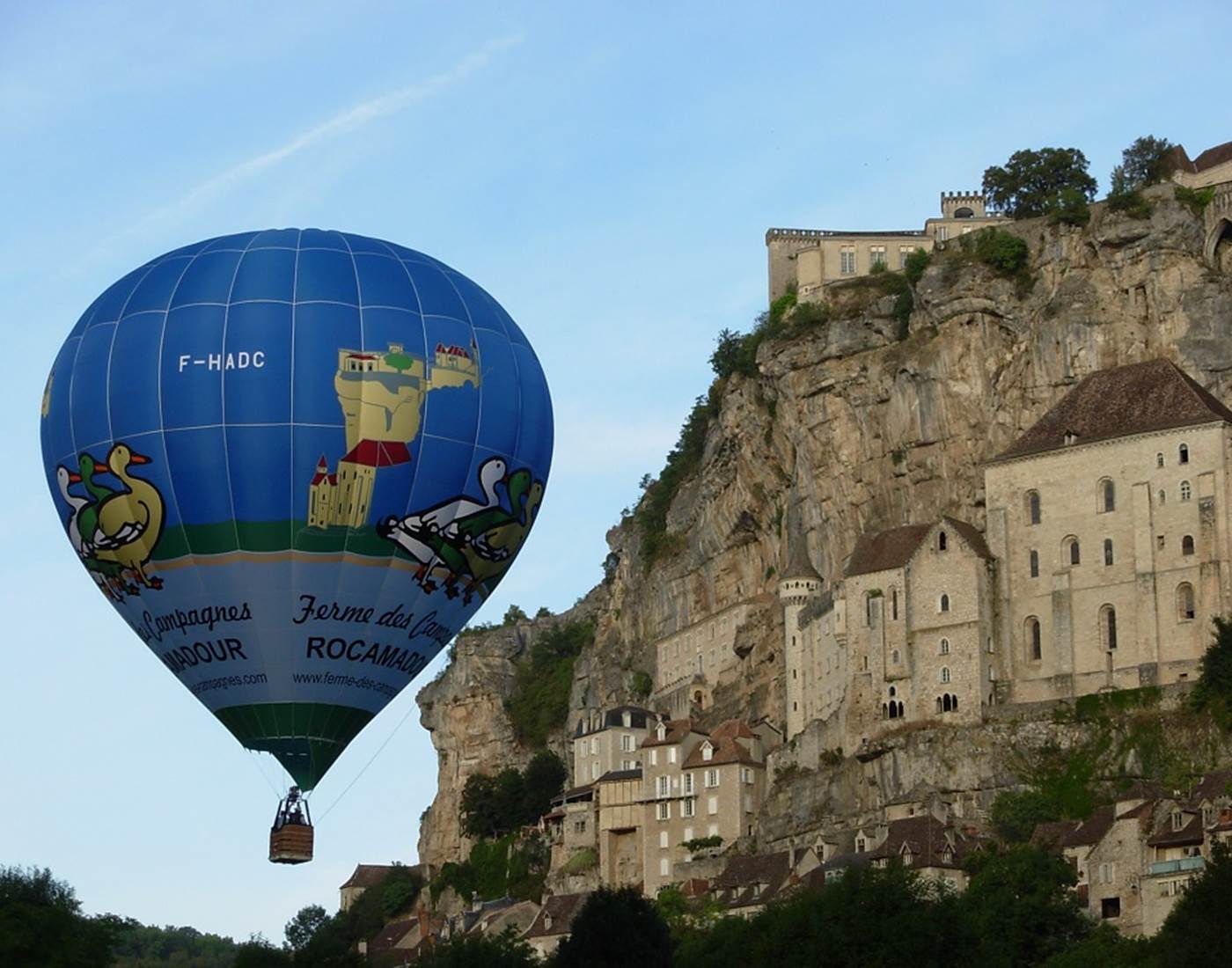 Décollage devant Rocamadour