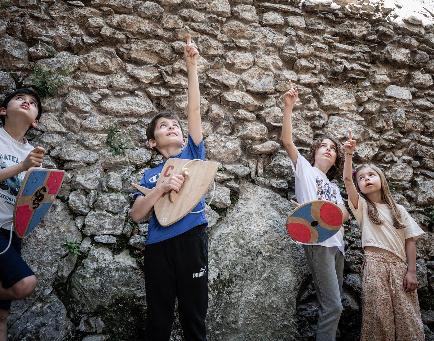 Visite d'enfants au château de Lourdes
