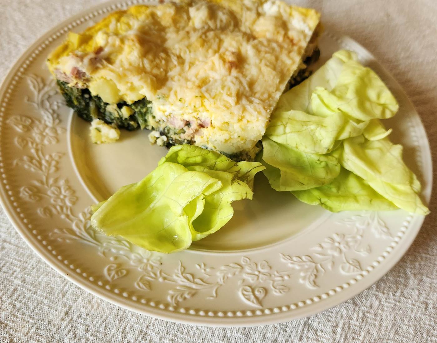 QUICHE AU CHEVRE ET EPINARD