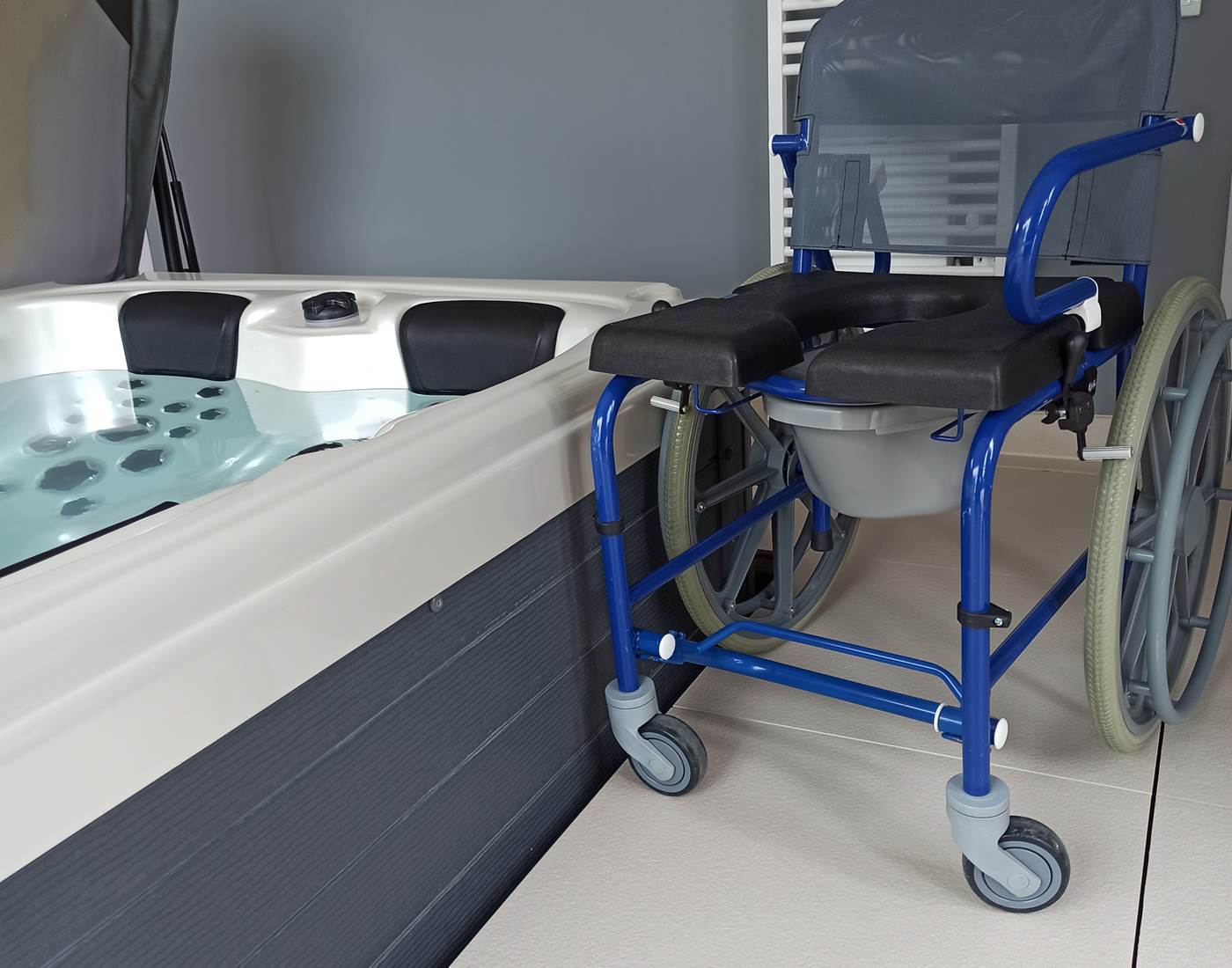 Spa à hauteur de transfert