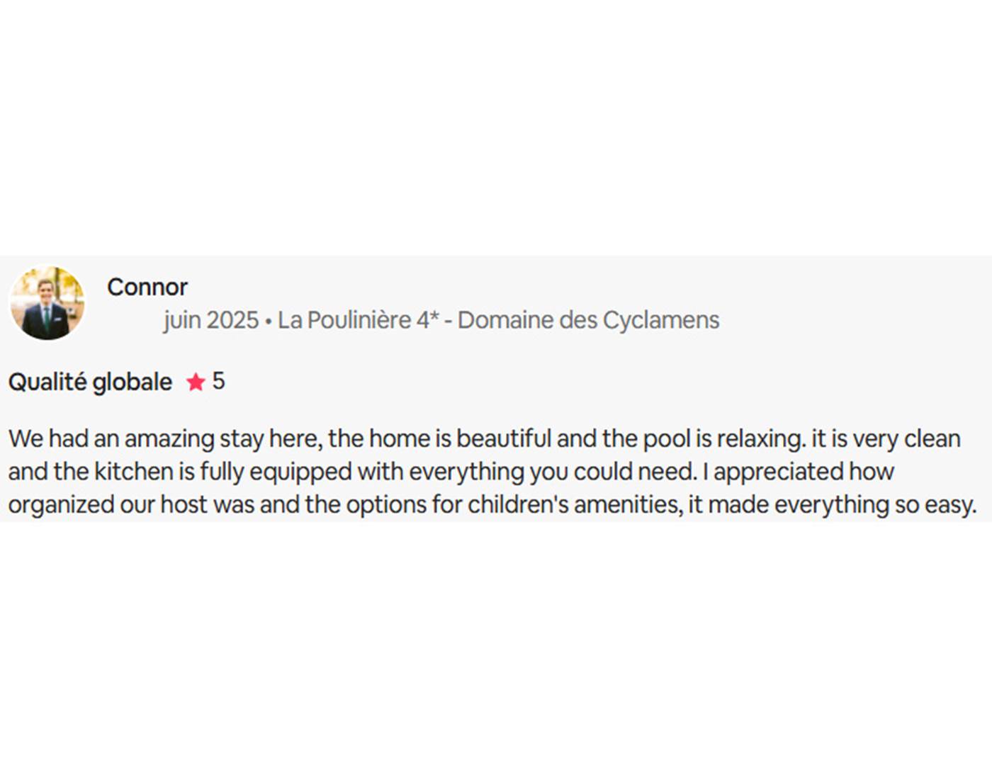 Avis La Pouliniere Domaine des Cyclamens