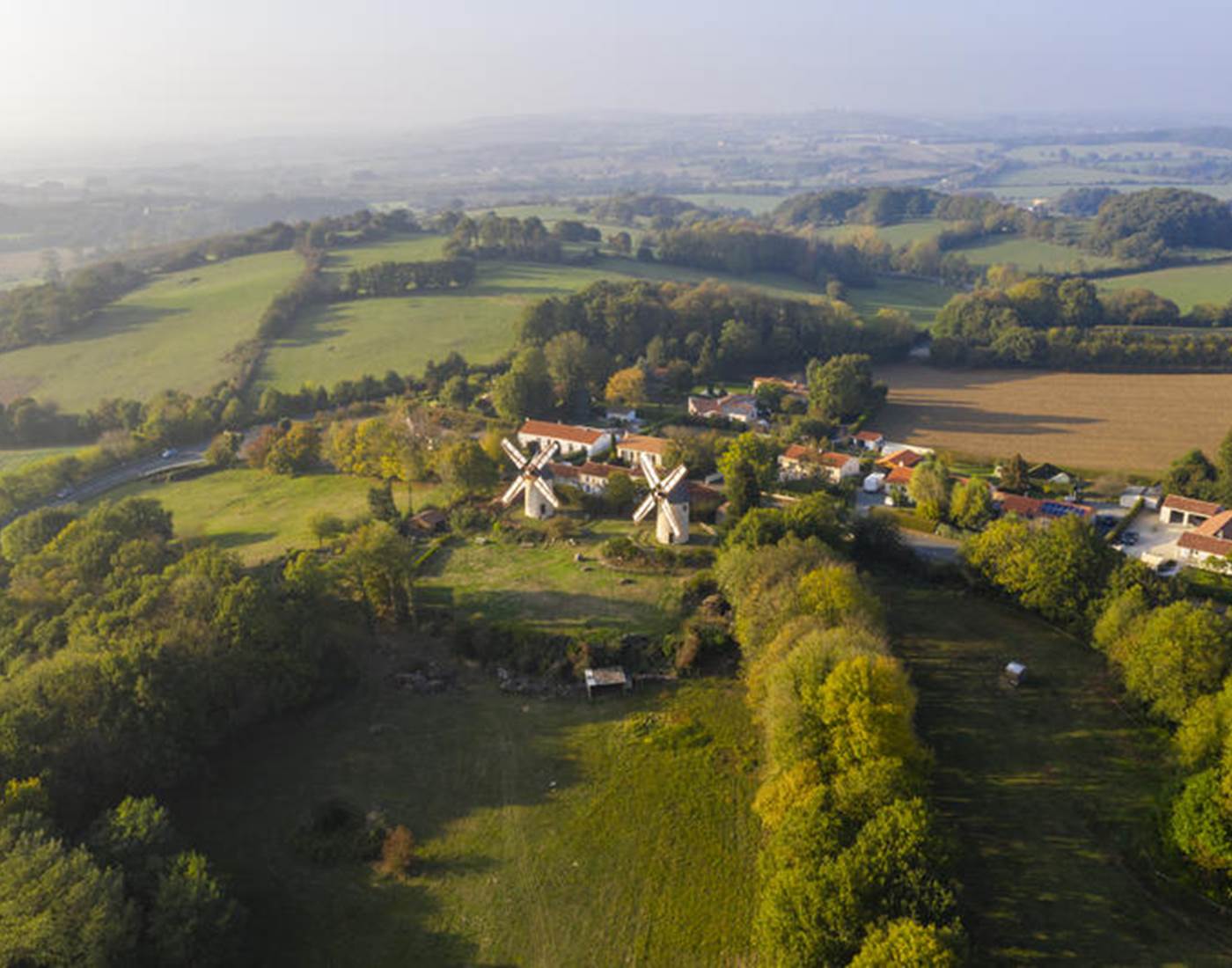 Vue aérienne des moulins-page
