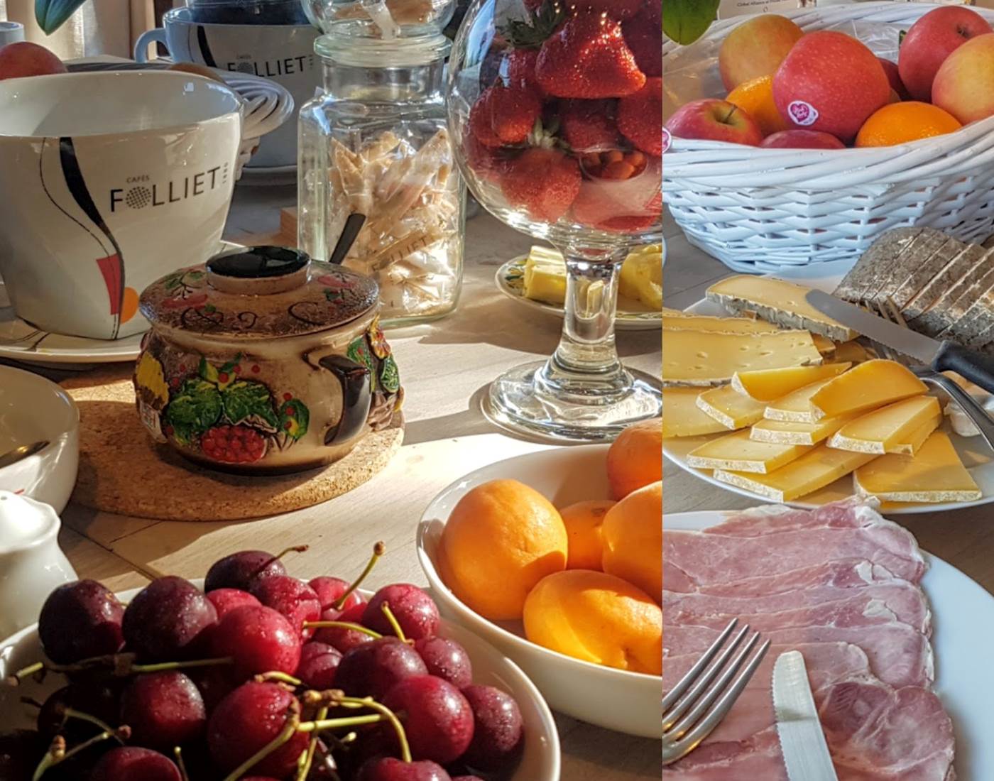 Brunch gourmand du dimanche matin, Maison d'Hôtes Le Ranch des Lacs. J'ai du Charme et du Caractère