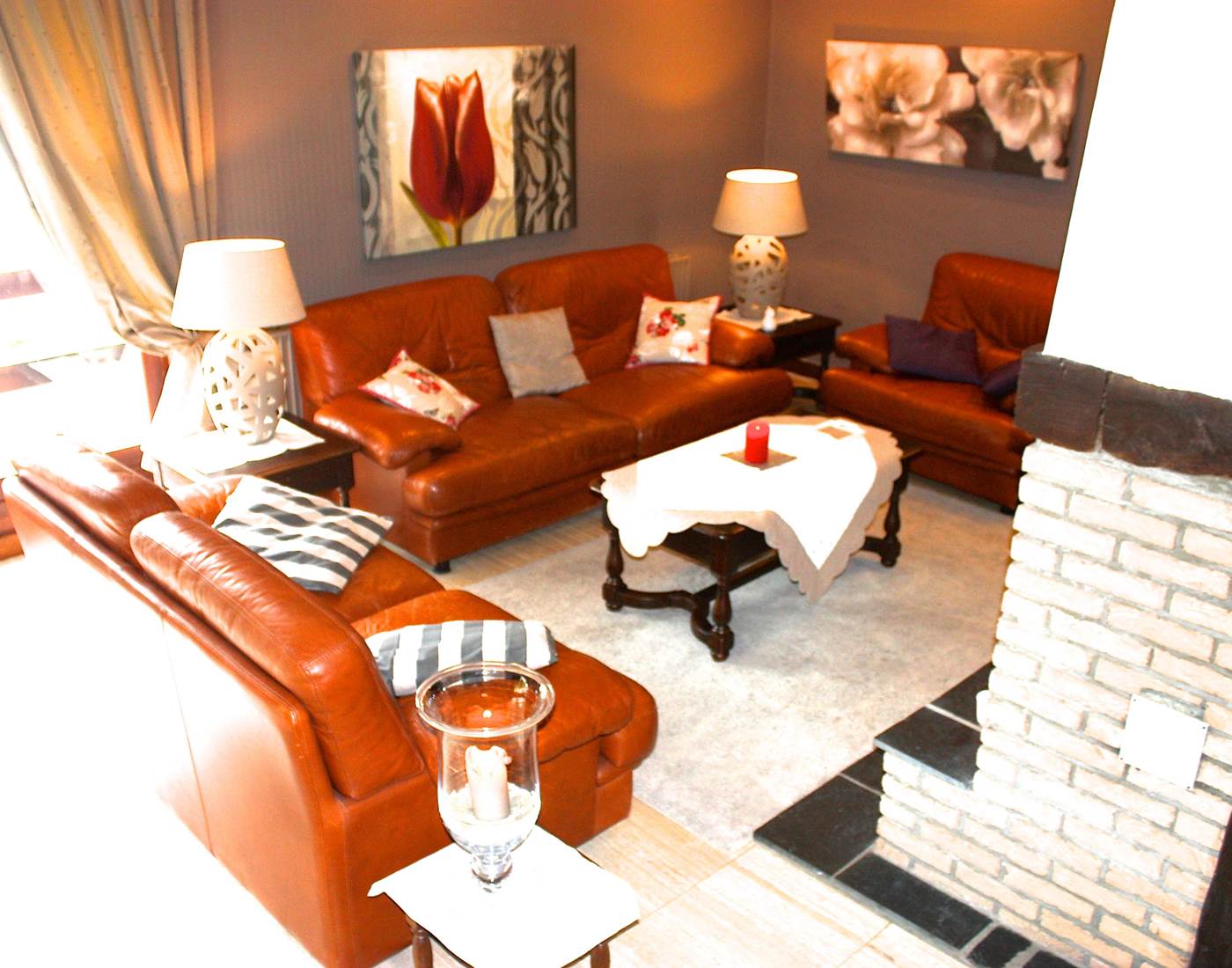 Salon tv , feu ouvert