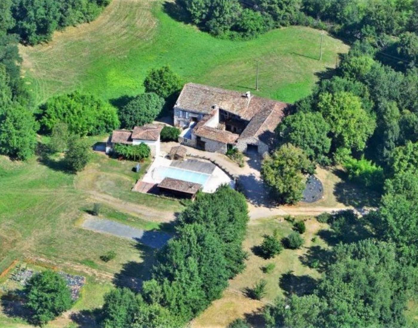 La Ferme Parrinet vue du ciel