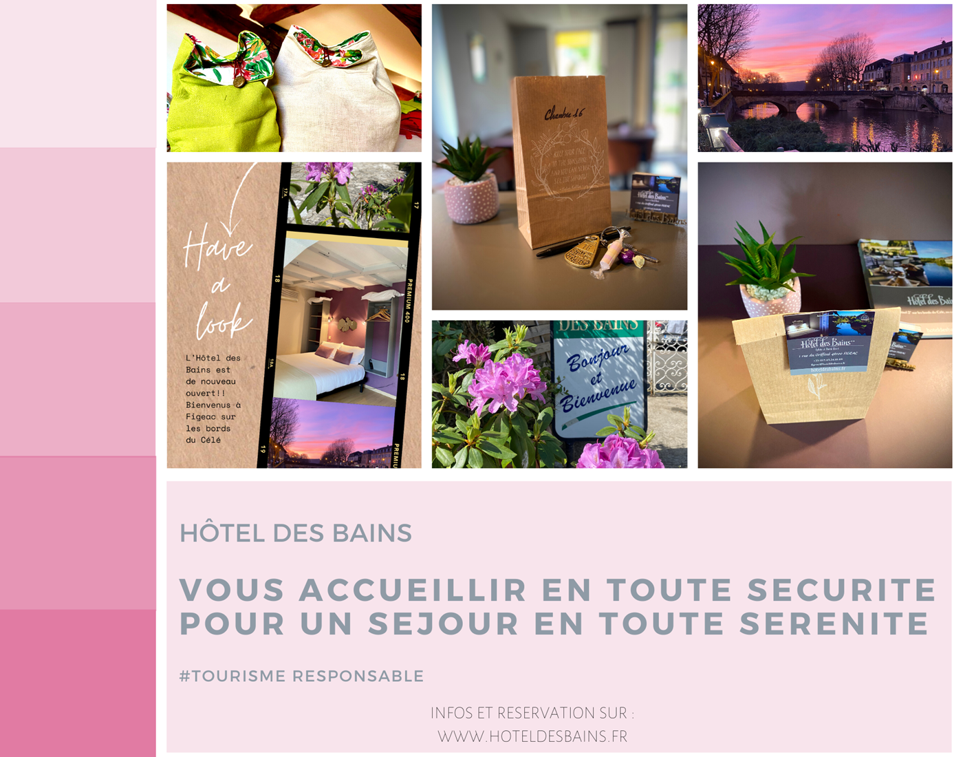 Accueil sécurisé Hôtel des Bains Figeac