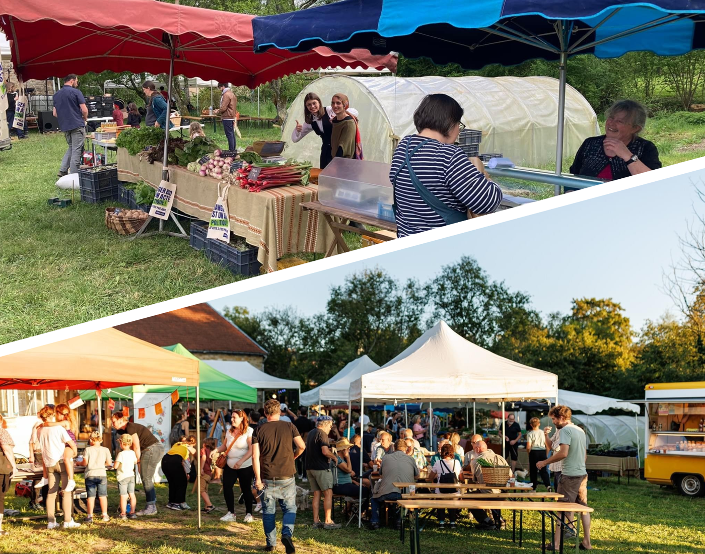 Marché local à la campagne BOULT-AUX-BOIS Ardennes croc'local légumes et produits frais