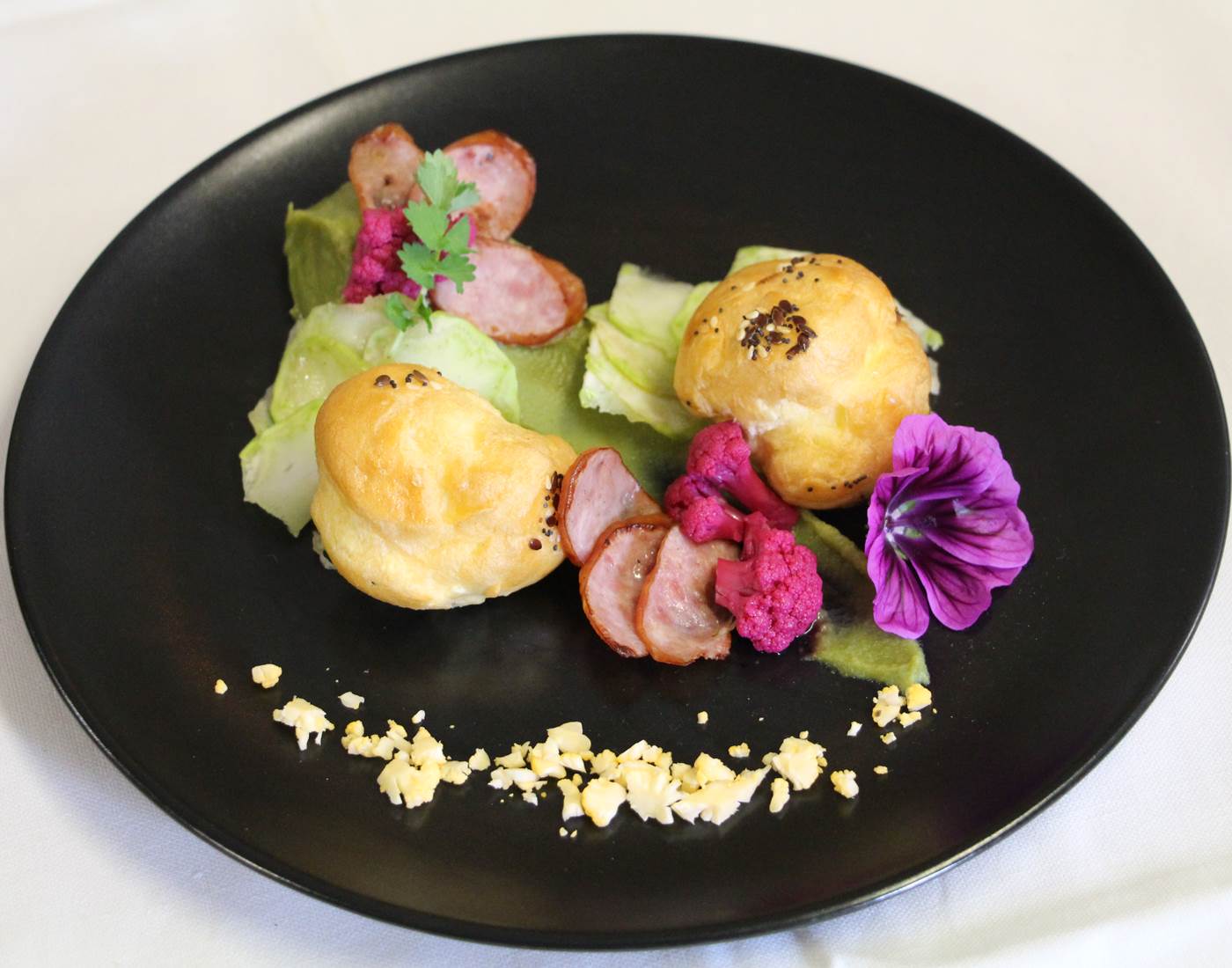 variation autour du choux-fleur , pétales de montbéliard