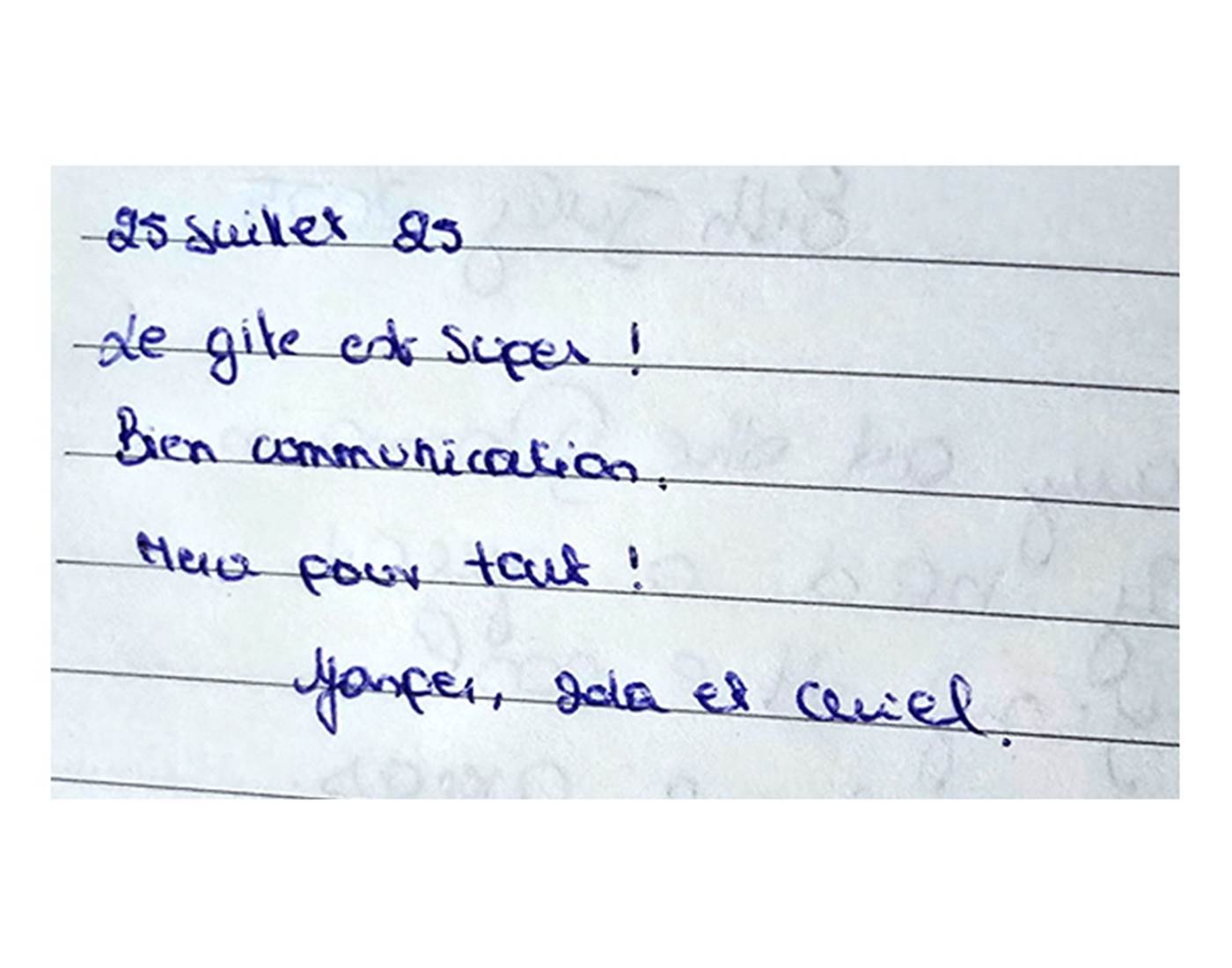 sur le Livre d'or 2507_Domaine des Cyclamens