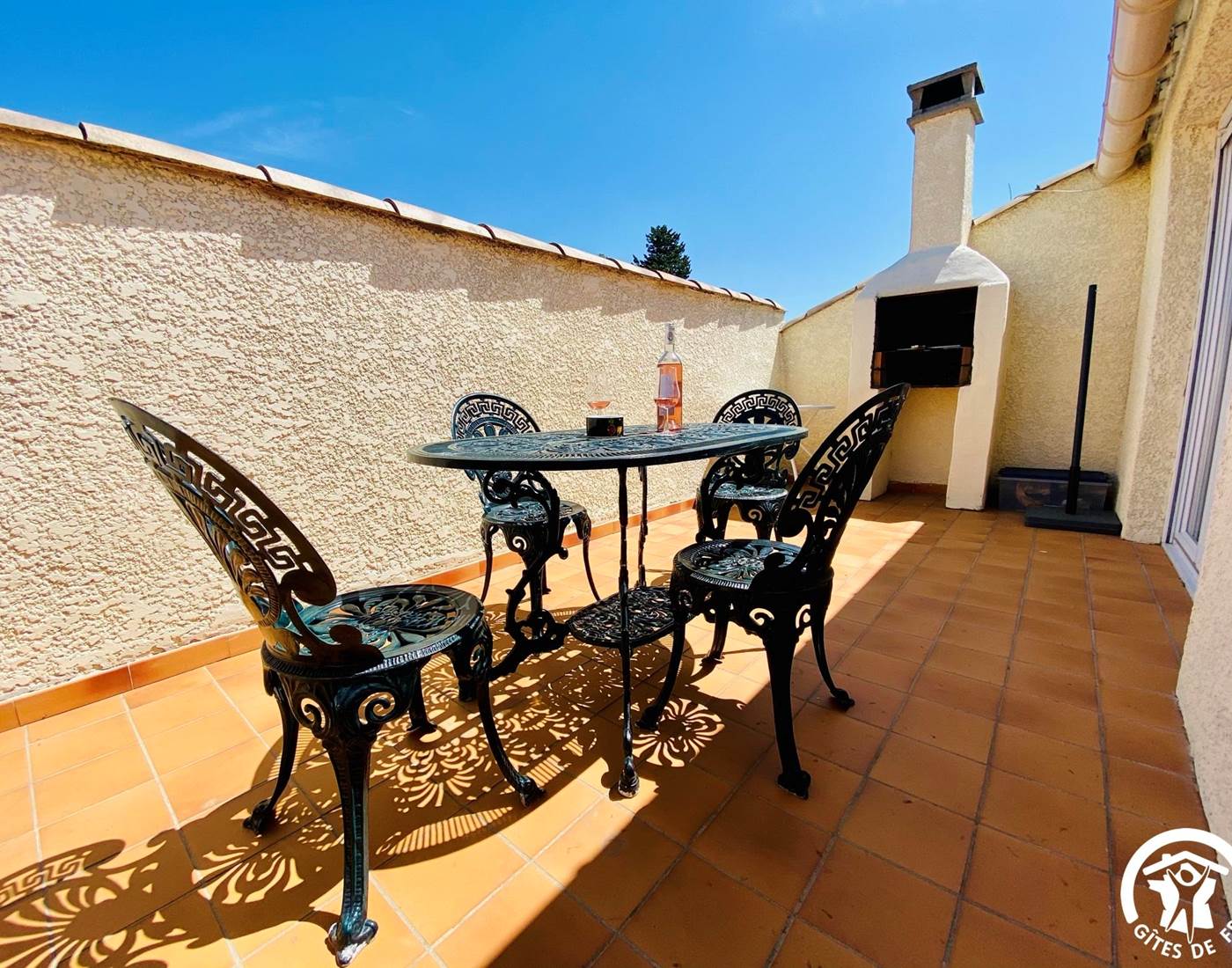 Terrasse privative du gîte