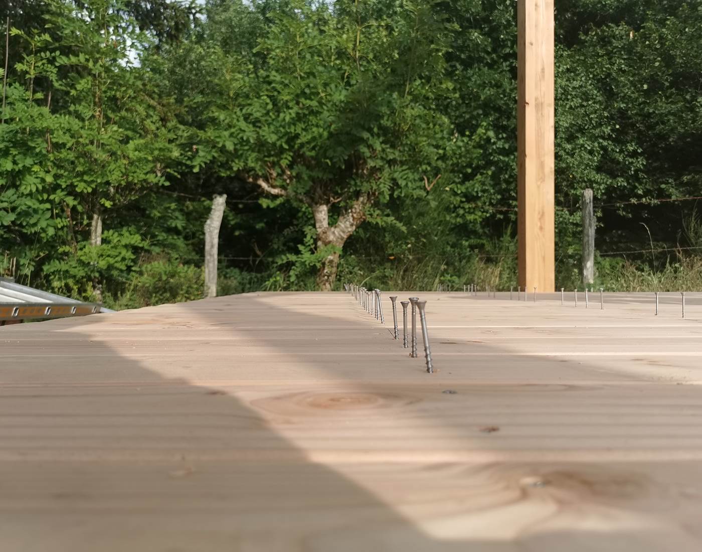 la belle terrasse en lame de douglas bombée