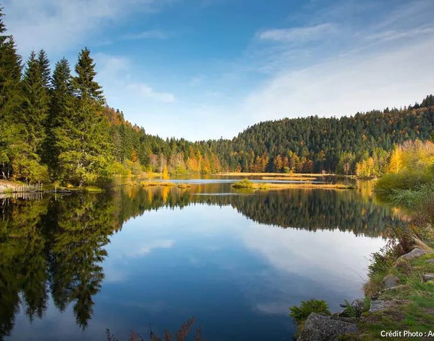 Le lac de Lispach, d'origine glaciaire