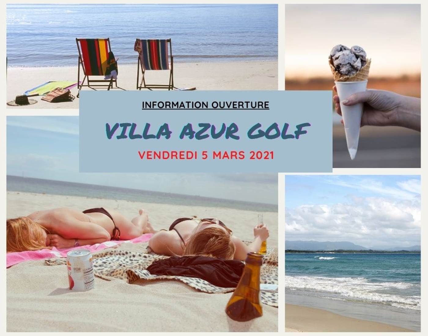Information ouverture Villa Azur Golf Bandol
