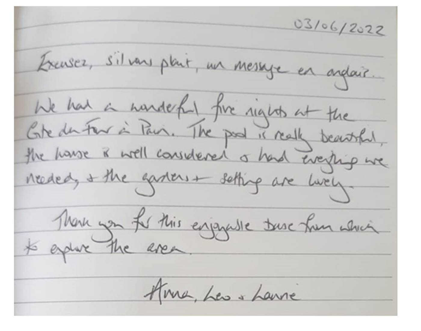 Avis Domaine des Cyclamens 2022