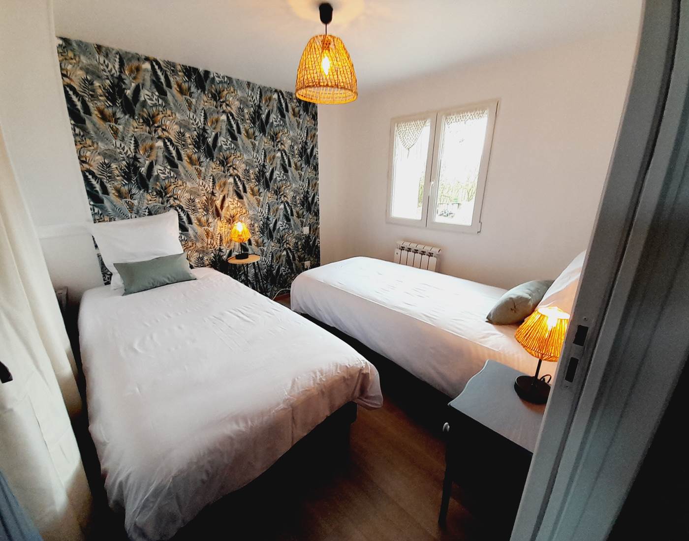 chambre du bas en mode lits séparés