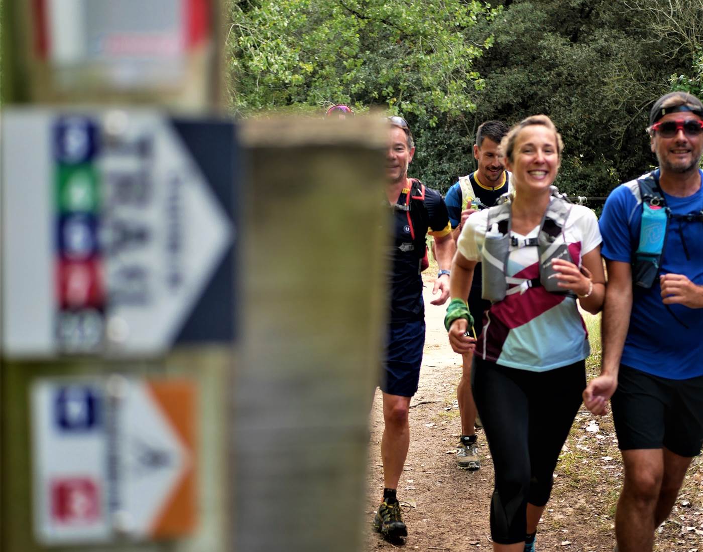 parcours de trail et de marche nordique balisés