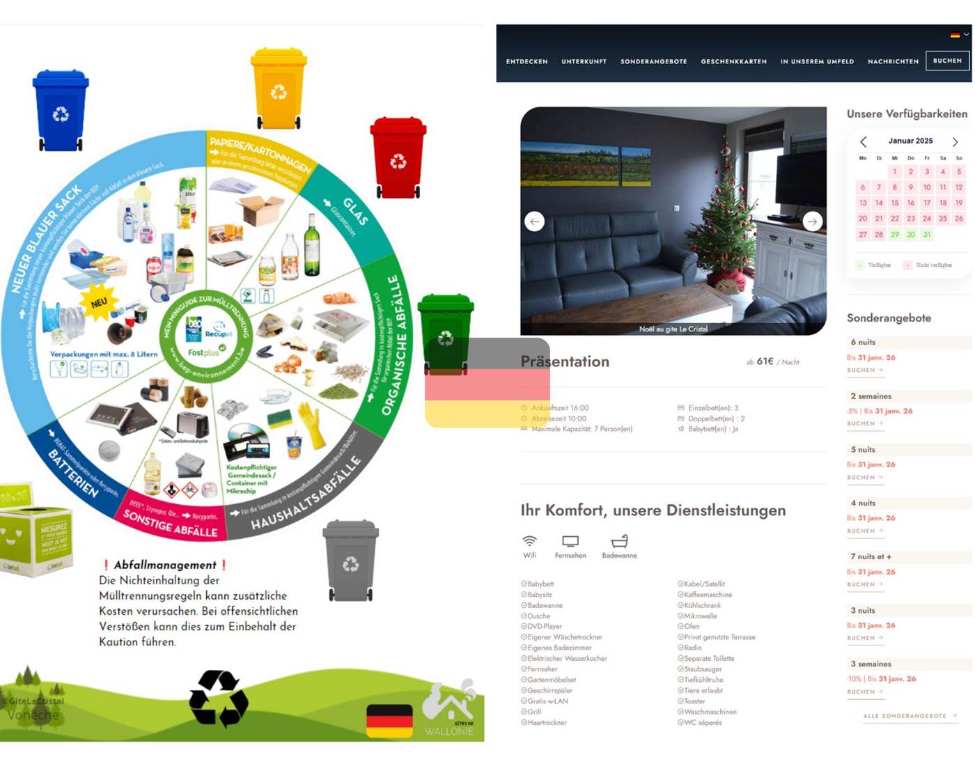 Deutsch – Willkommen im Gîte Le Cristal, Ihre ruhige Auszeit in der Famenne.