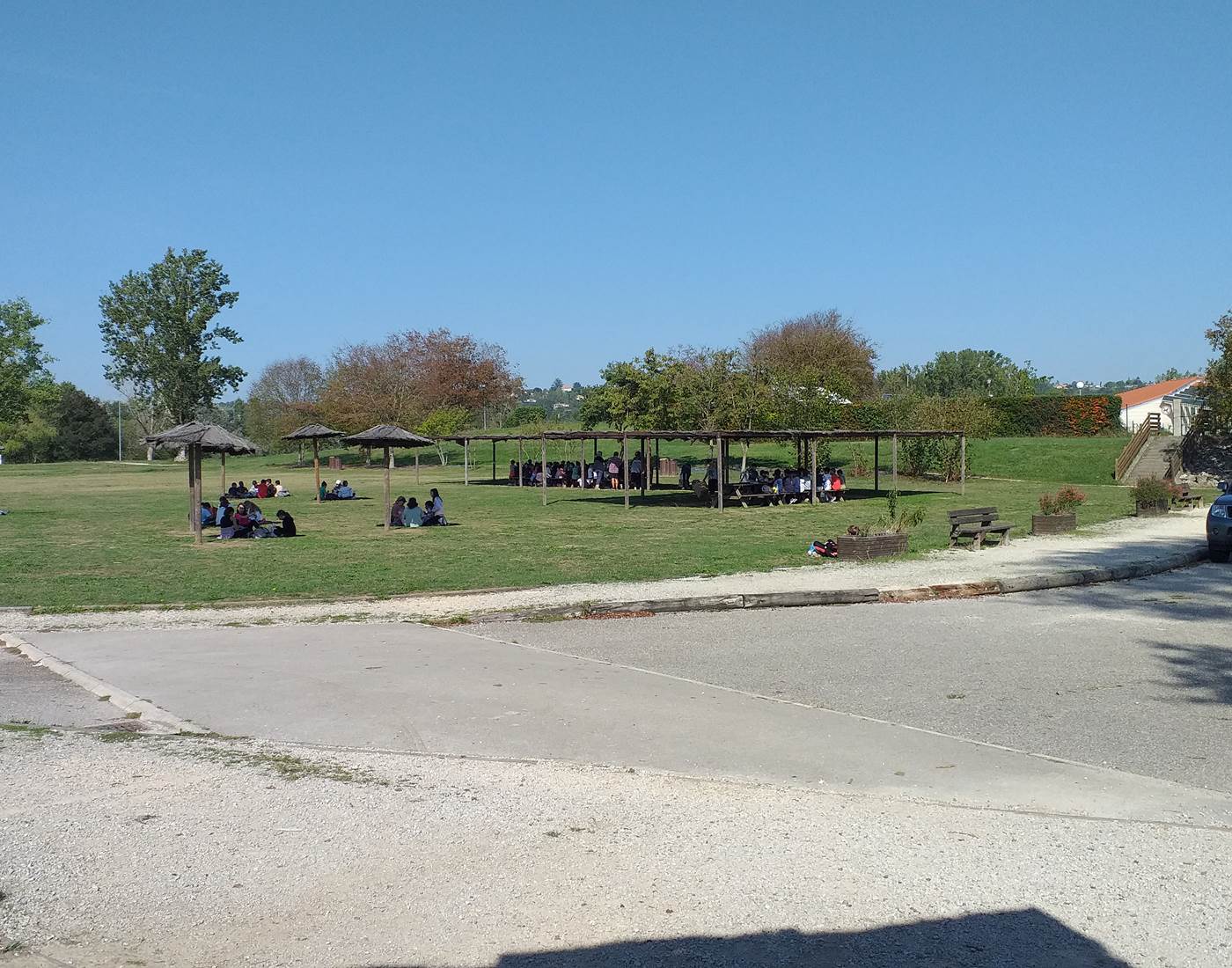 Aire de pique nique sur le théâtre de verdure