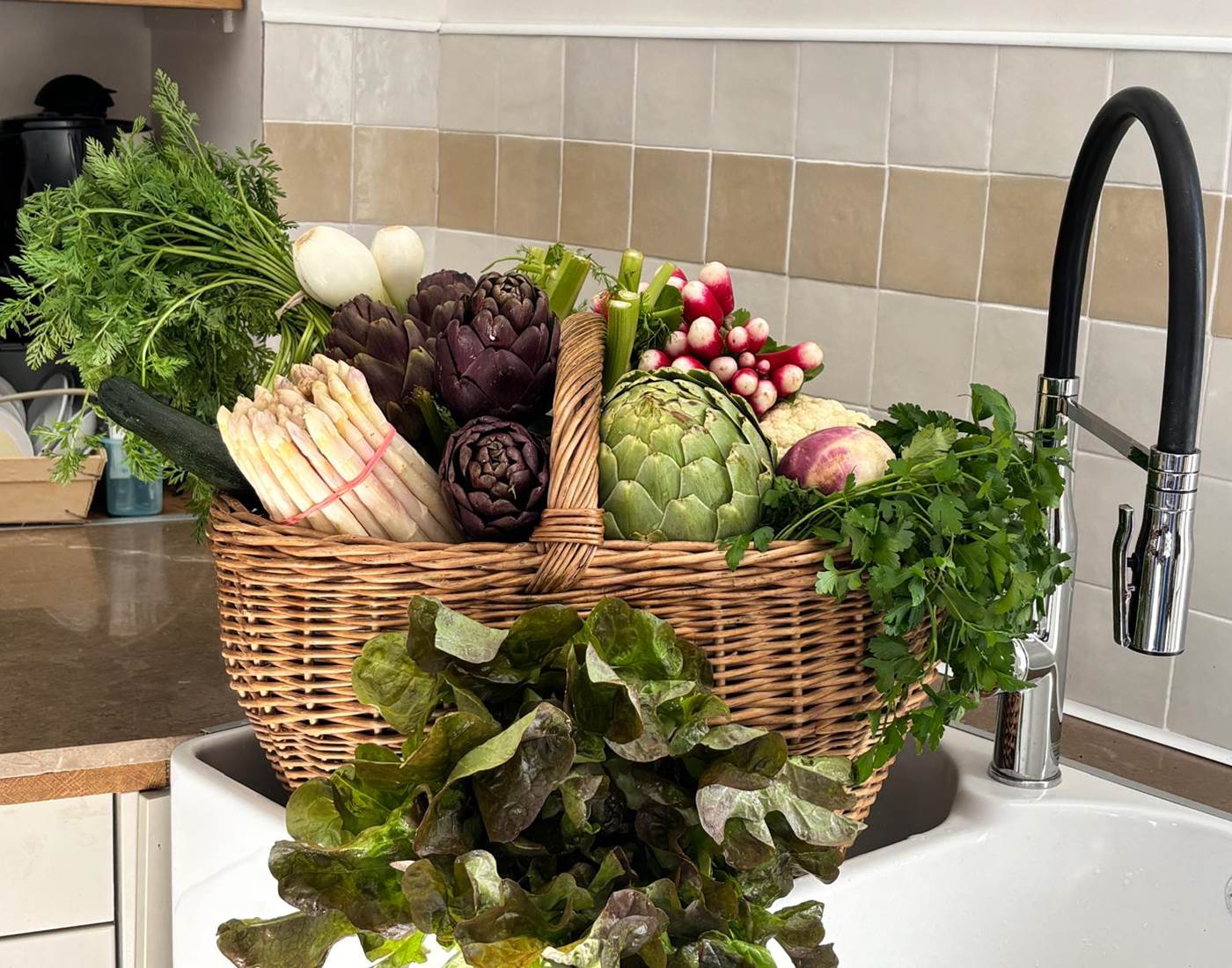 Table d'hôtes retour du marché