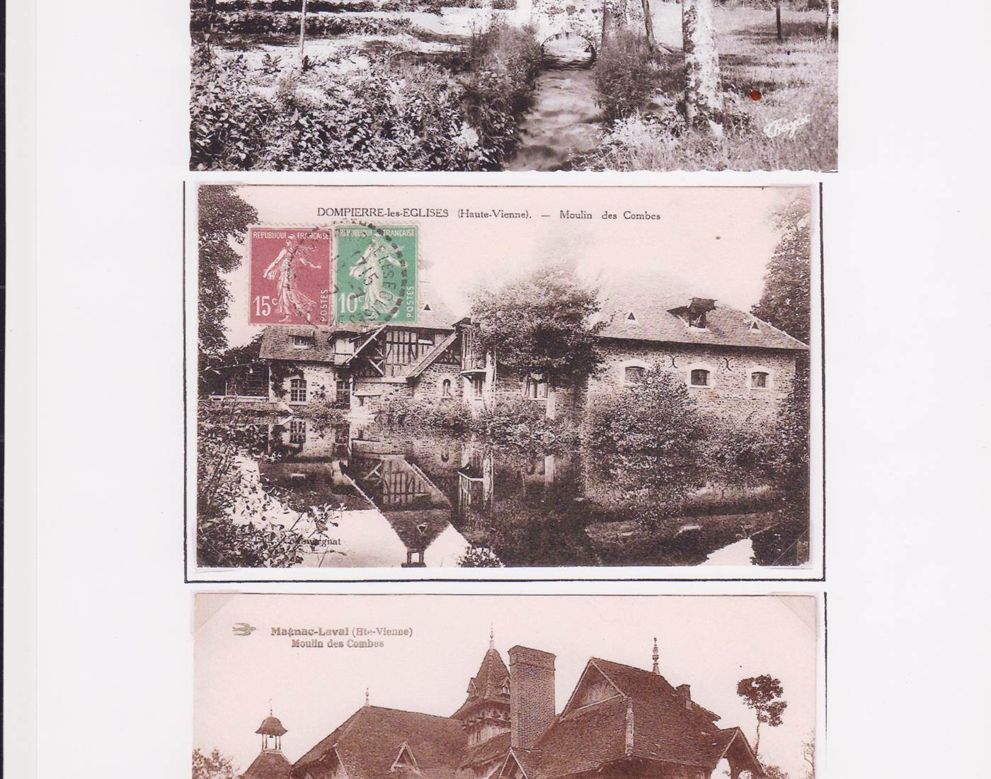 Vieilles cartes postales du Moulin des Combes