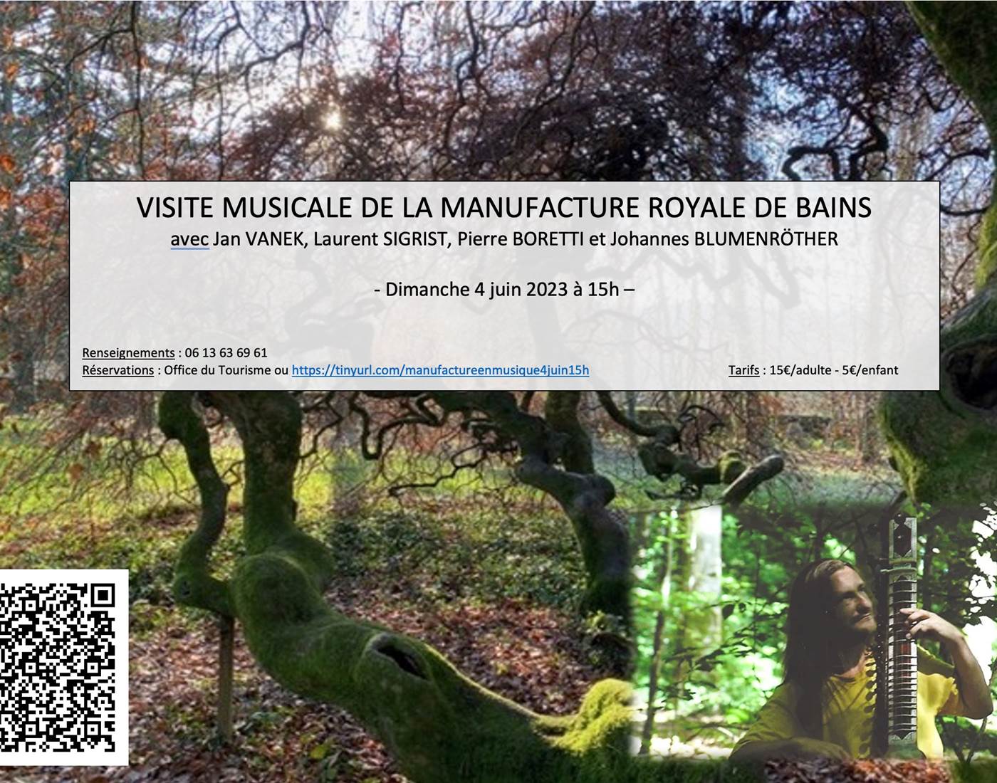 Visite musicale de la Manufacture Royale de Bains le 4 juin 2023