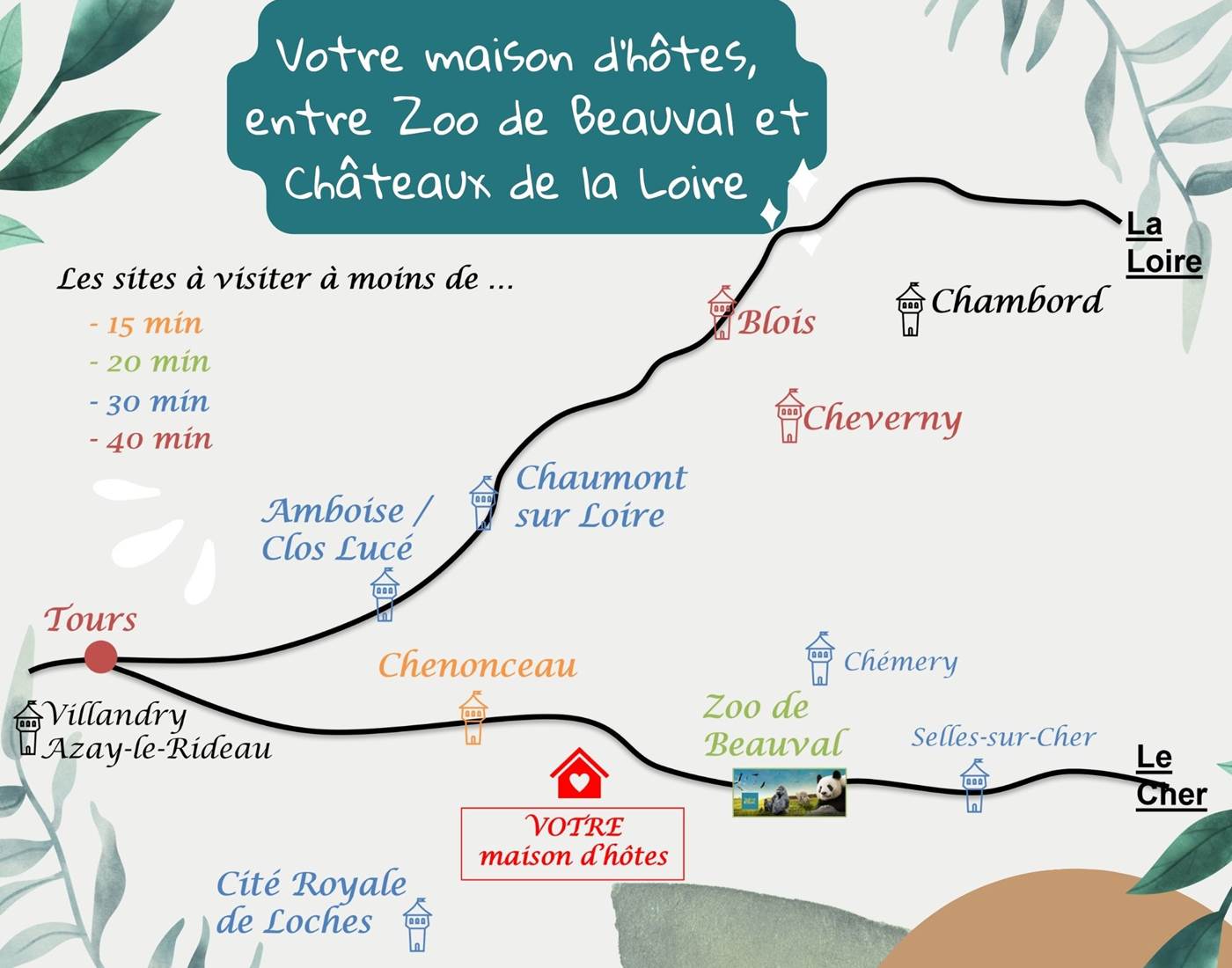 Au Nom des Dames - Carte Touristique