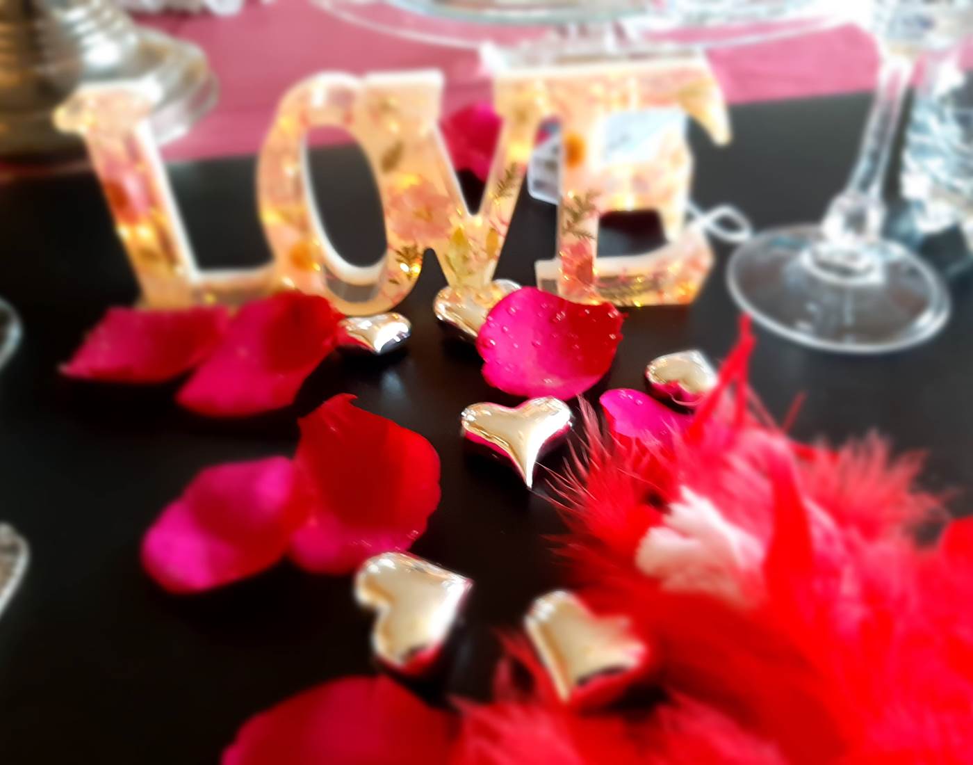 Décoration de table Saint- Valentin