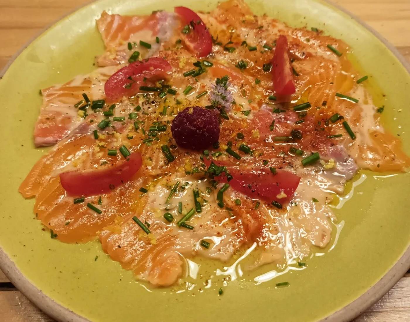Carpaccio de saumon - Le Veilleur de Noblat