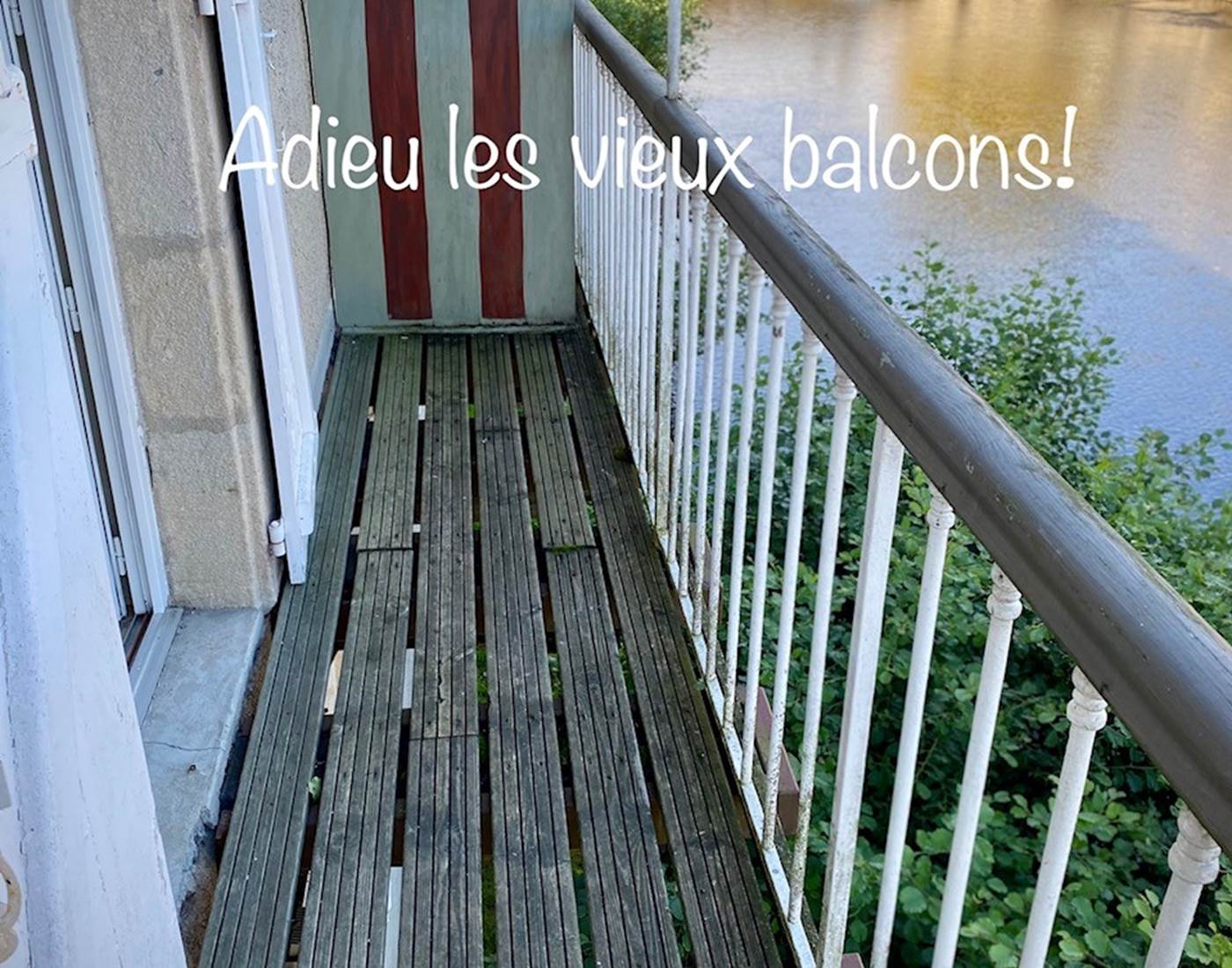 balcons avant travaux Hôtel des Bains Figeac