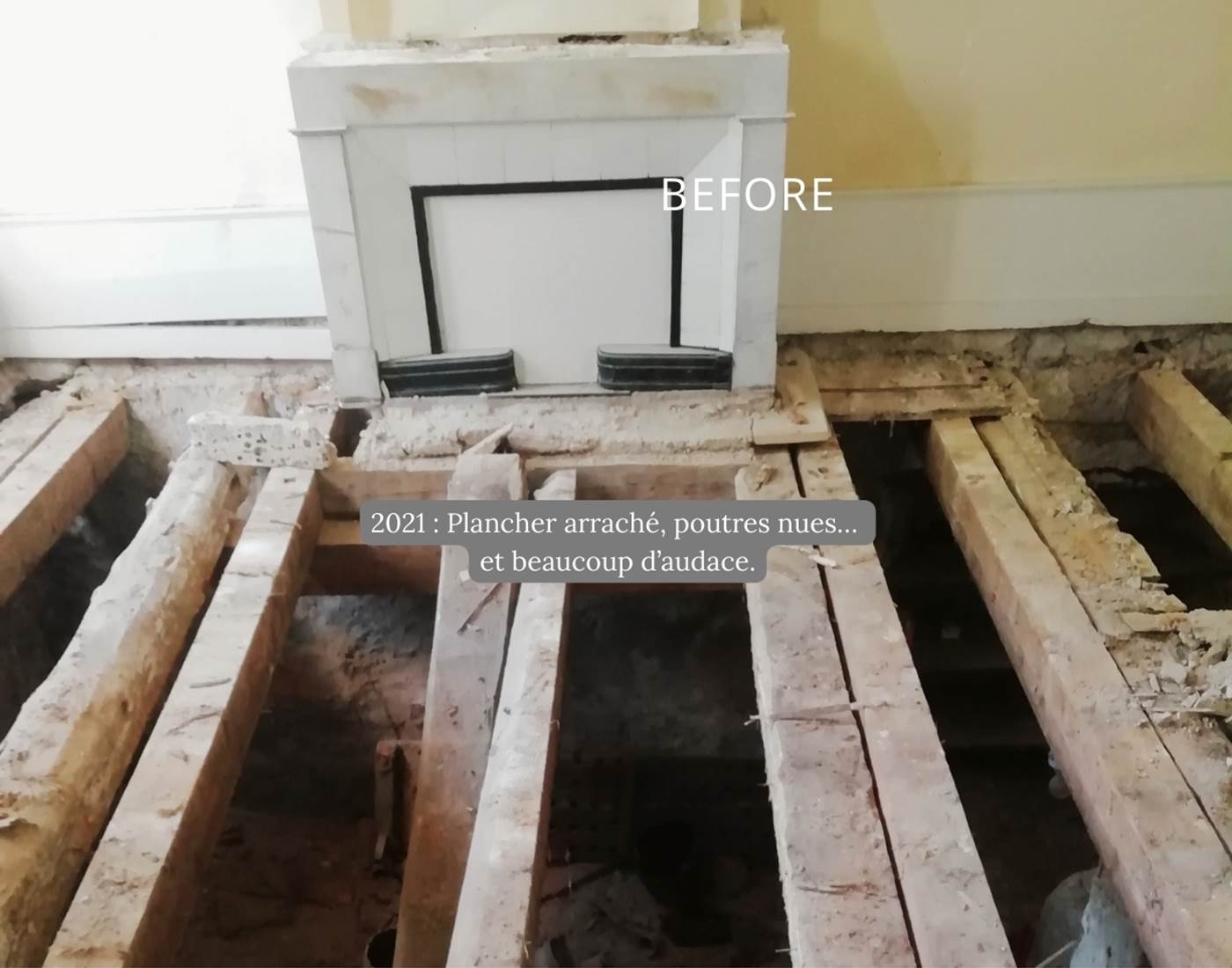 Charpente de la chambre parentale avant travaux