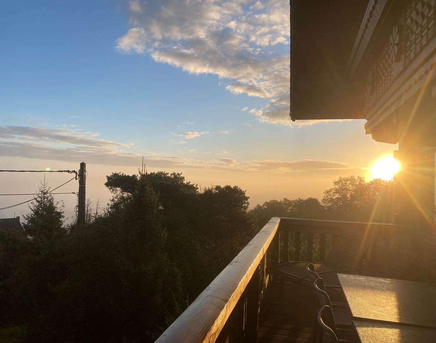 Coucher du soleil au gîte - Zonsondergang bij het vakantiehuis