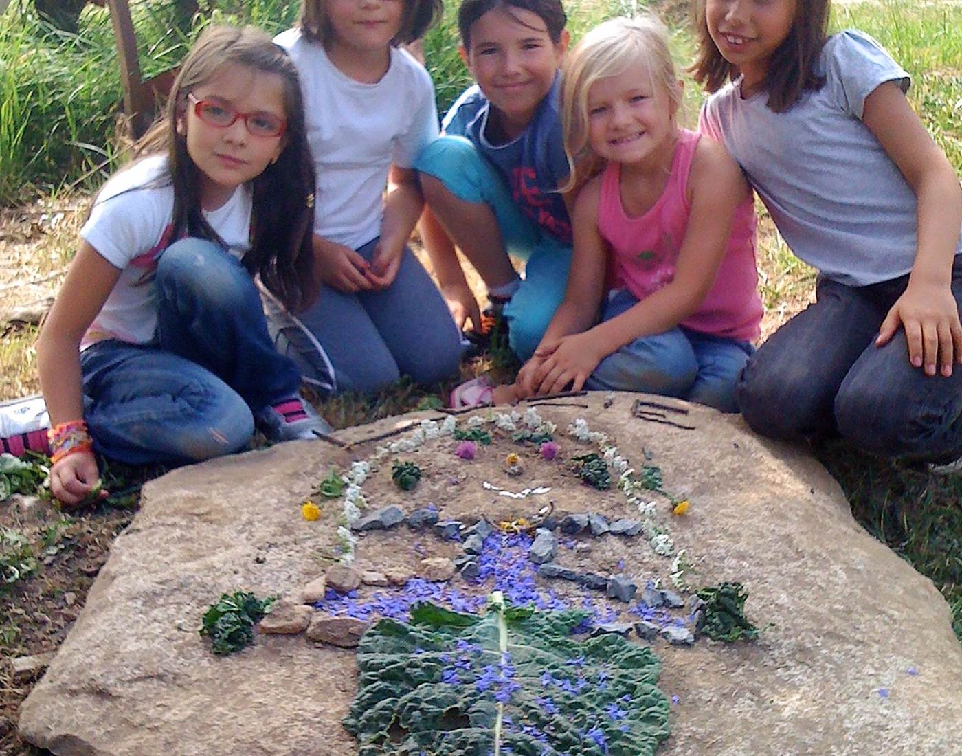 landart avec enfants, landart met kinderen