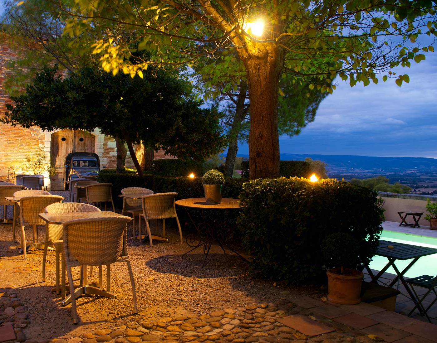 En terrasse au clair de lune