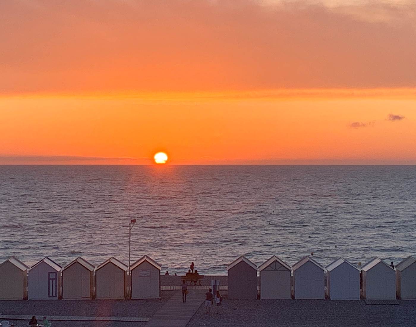 coucher du soleil vu du balcon