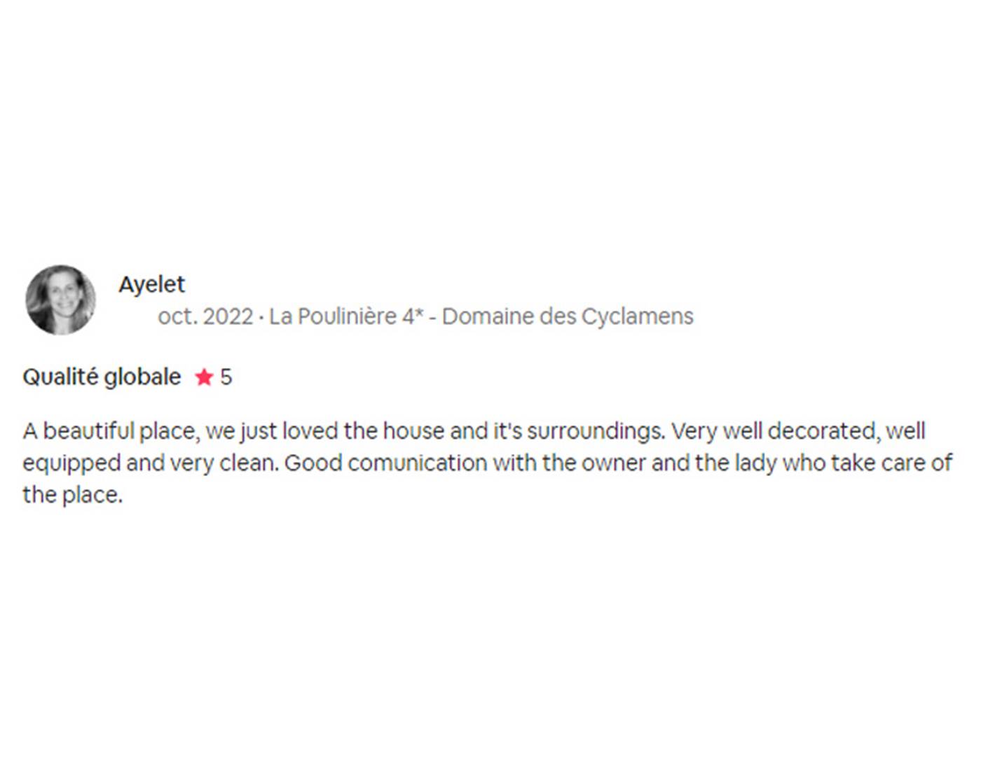 Avis Domaine des Cyclamens 2022