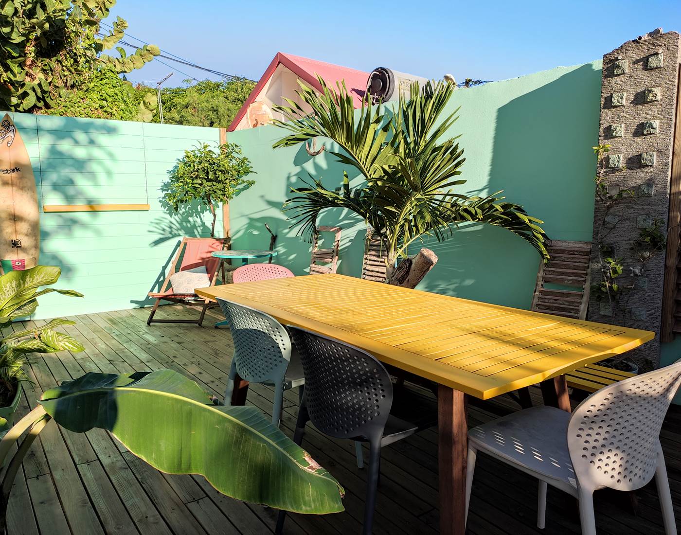 La terrasse de la Kaz Auberge