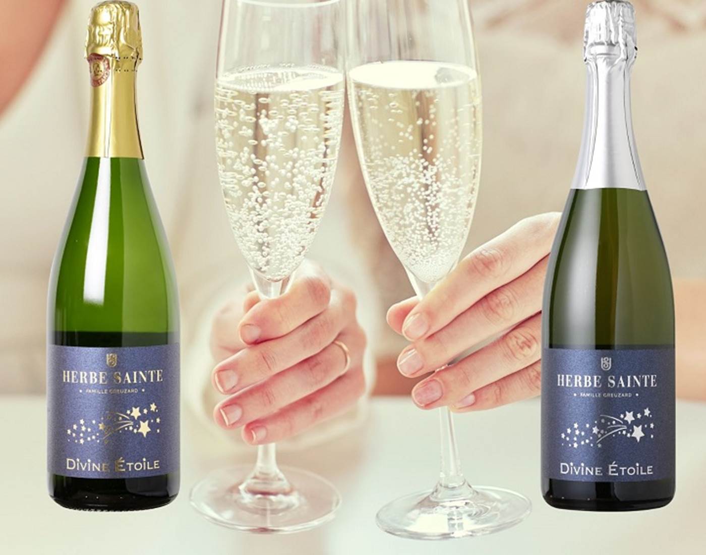 Festif - Herbe Sainte - Vins Mousseux (Méthode Traditionnelle de prise de mousse en bouteilles)