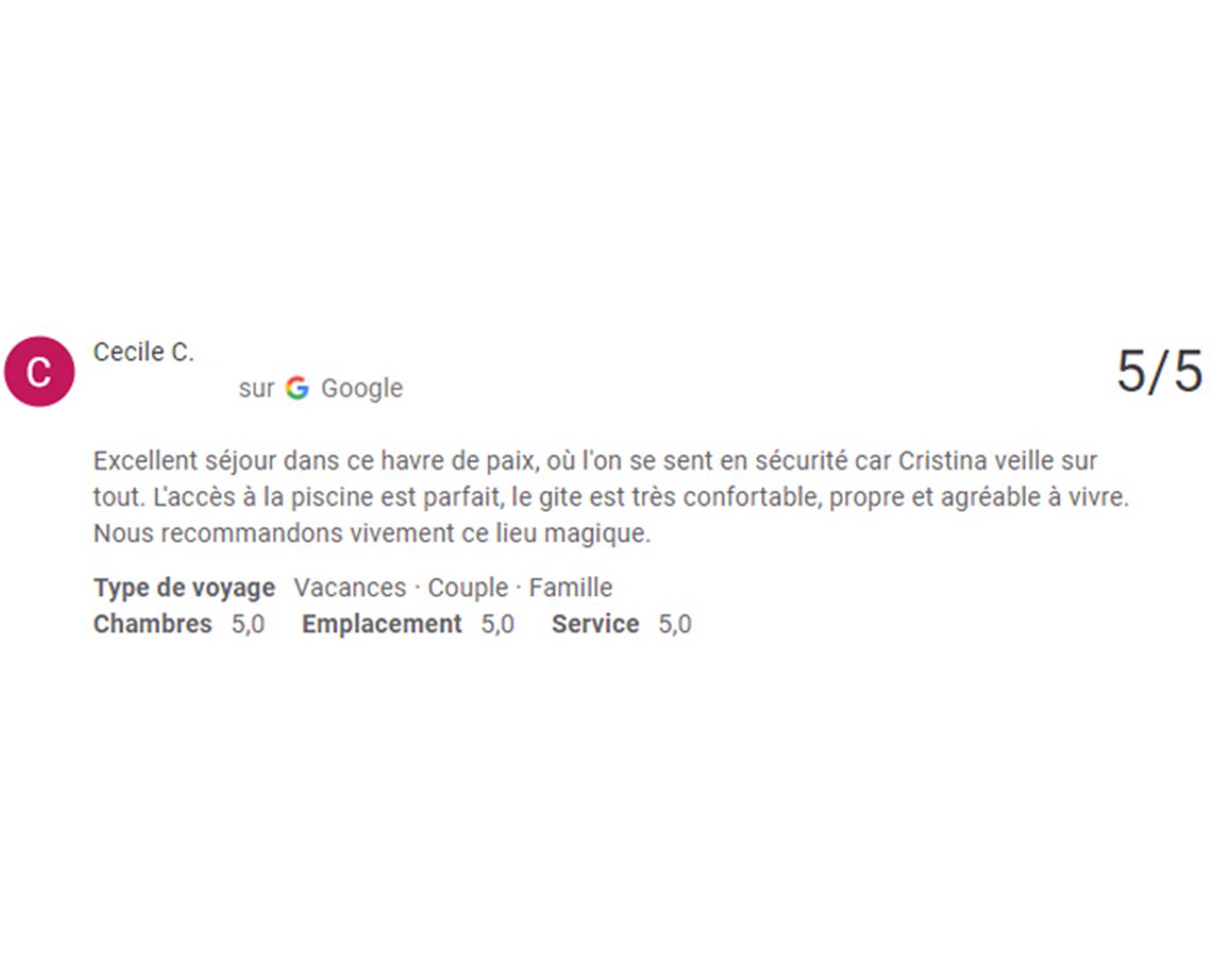Avis Google 20091