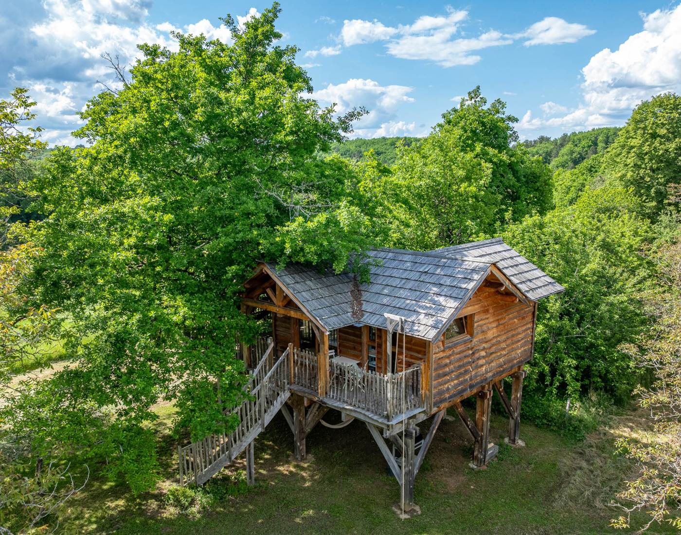 Vue aérienne Petite Cabane INYAQAB crédit photo logadrone
