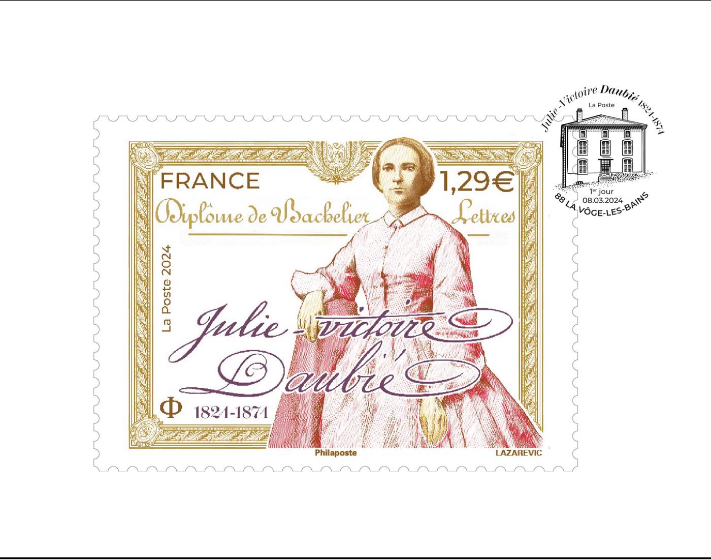 Nouveau timbre Julie Victoire Daubié (1824-1874)