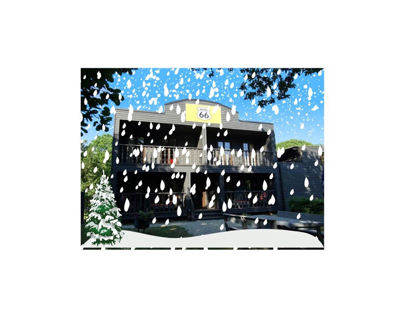 Western-city sous la neige