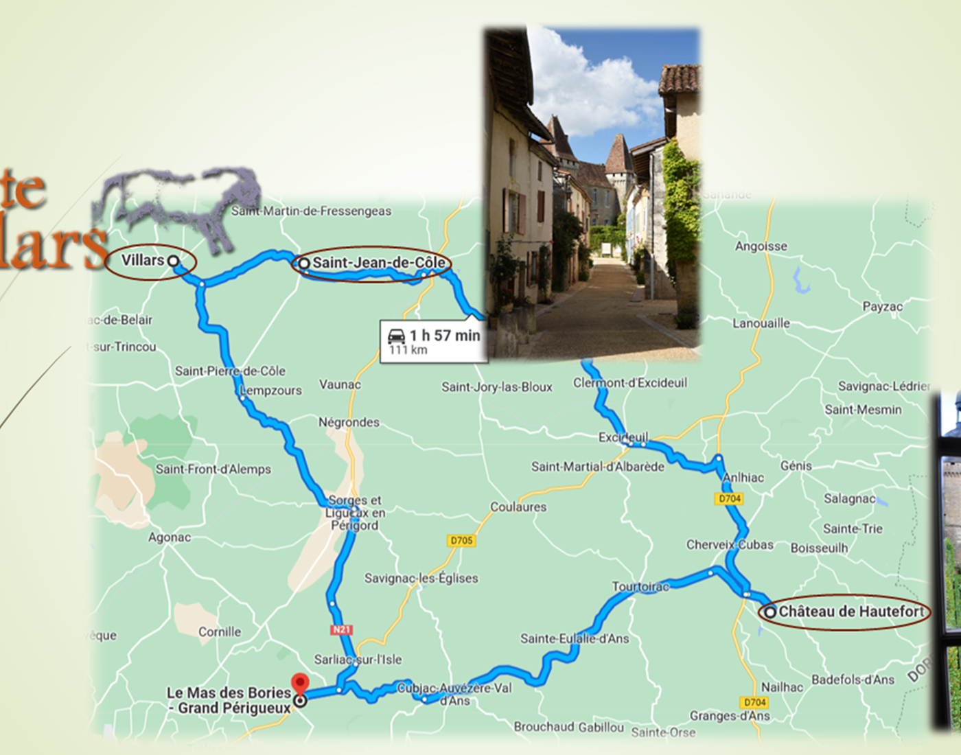 Saint Jean de Côle Villars Château de Hautefort en Périgord